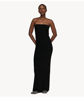 10DAYS Jurk tube dress sparkle black