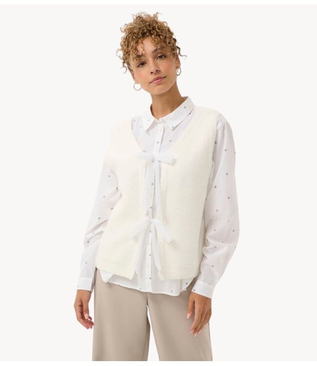 Cream Vest CRBulp Knit Vest Snow White