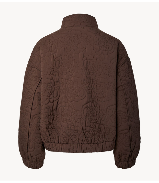 Y.A.S Jack YASFIPURA LS QUILTED JACKET S. chocolate brown