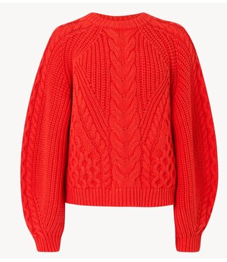 Y.A.S Trui YASNANSA LS KNIT PULLOVER S. fiery red