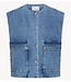 BY-BAR Gilet Maggie denim sleeveless jacket mid denim