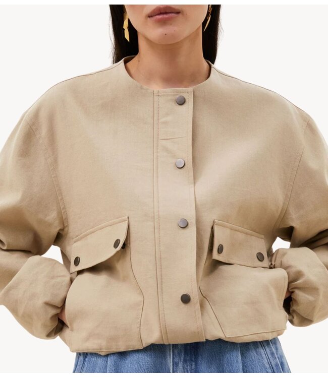 BY-BAR Jack maggie canvas jacket dark sand