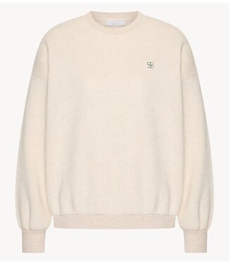 BY-BAR Trui bibi melange lucky everyday sweater oyster melee