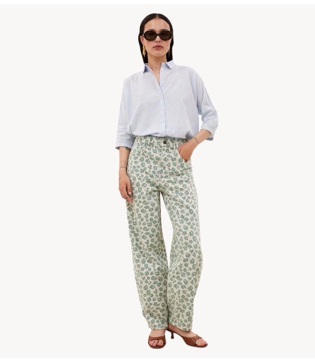 BY-BAR Broek lew green cheetah pants green cheetah