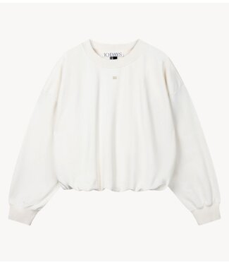 10DAYS Trui pleated sweater curly 10 pearl