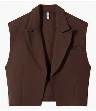 10DAYS Blazer sleeveless blazer dark truffle