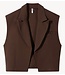 10DAYS Blazer sleeveless blazer dark truffle