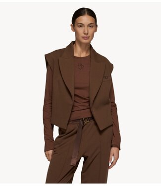 10DAYS Blazer sleeveless blazer dark truffle