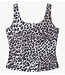 10DAYS Top slimfit tanktop leopard ecru