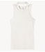 10DAYS Top a-symmetric rib top ecru