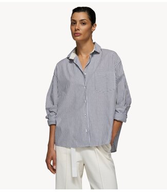 10DAYS Shirt shirt stripes white/charcoal