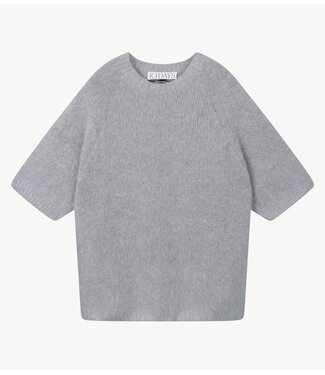 10DAYS Trui short sleeve knit sweater light graphite
