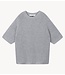 10DAYS Trui short sleeve knit sweater light graphite