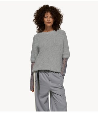 10DAYS Trui short sleeve knit sweater light graphite