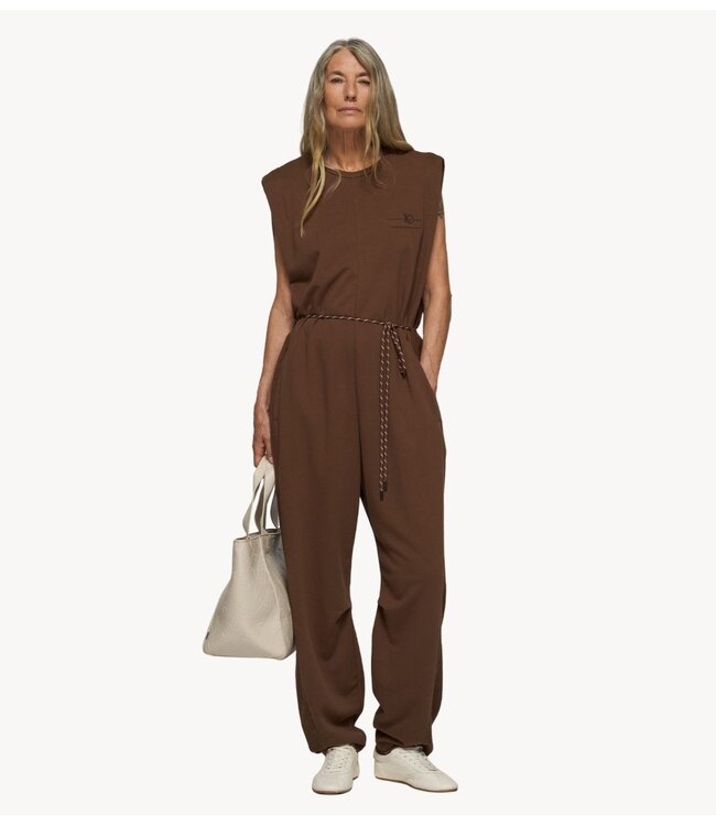 10DAYS Jumpsuit fleece jumpsuit dark truffle