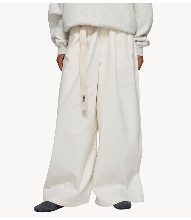10DAYS Broek wide pants jog twill pearl