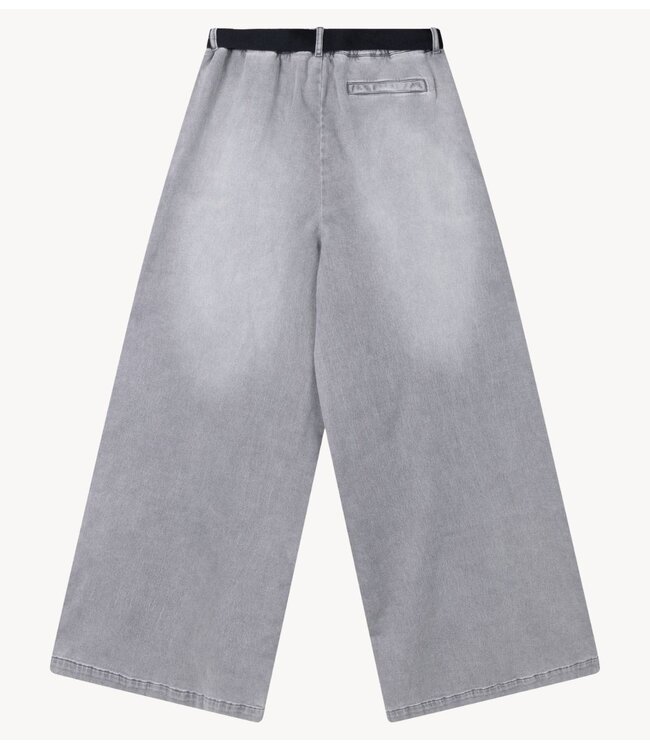 10DAYS Broek wide pants jog grey wash denim