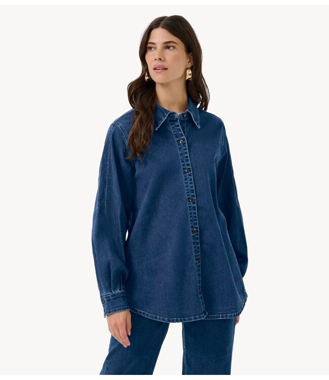 Cream Top CRMaddie Denim Shirt Oakland Mid Blue