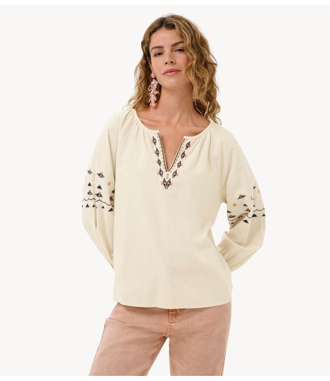 Cream Blouse CRAgate Blouse Oatmeal