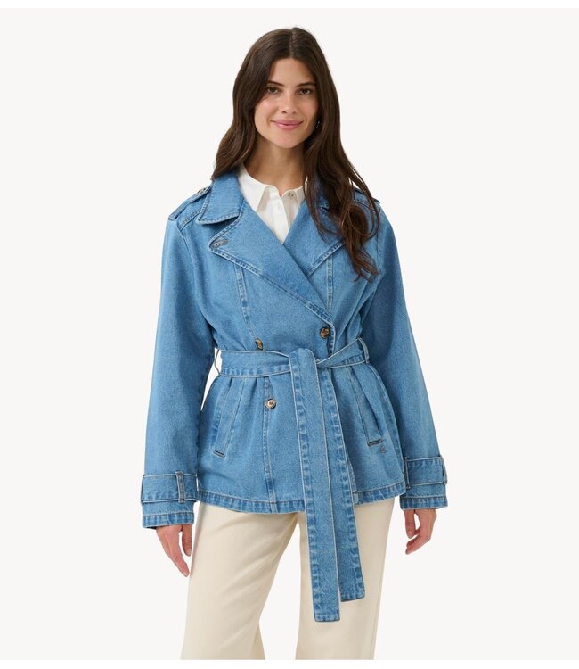 Cream Jas CRMika Short Denim Trenchcoat Illinois Denim