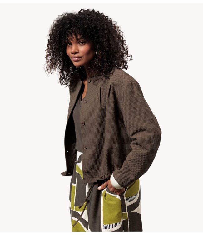 Studio Anneloes Jack Selma waffle jacket new army