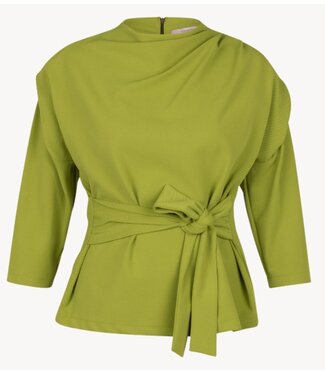 Studio Anneloes Top Hailey twill top dark lime