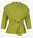 Studio Anneloes Top Hailey twill top dark lime