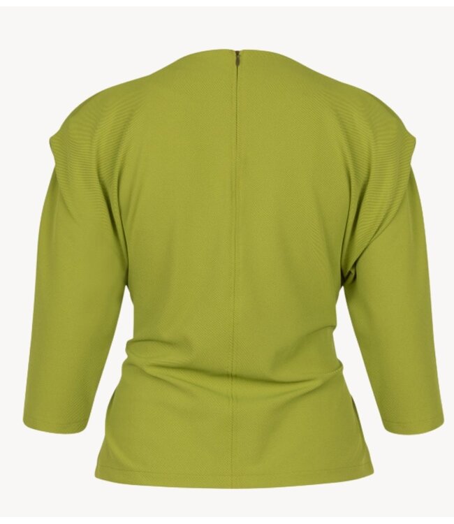 Studio Anneloes Top Hailey twill top dark lime