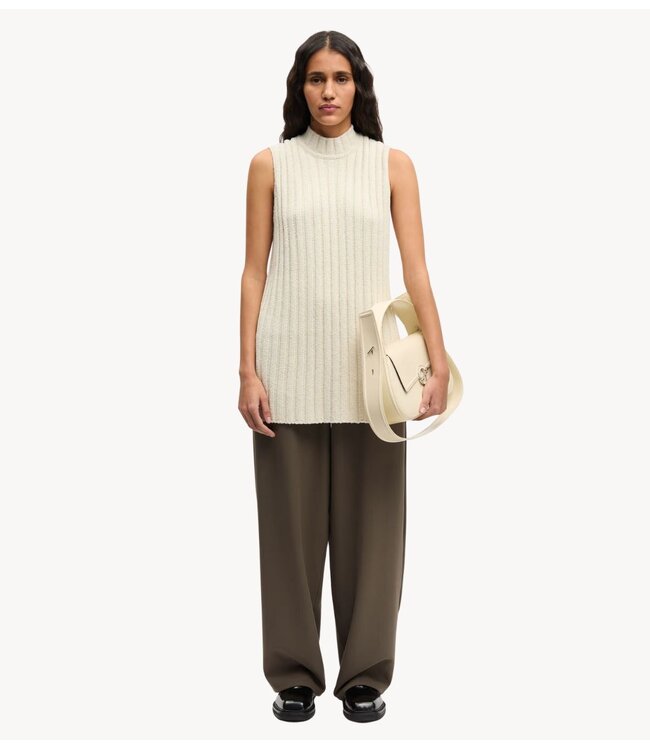 Samsøe Samsøe Broek SAHARPER PLEAT TROUSERS 15790 Major Brown