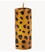 Anna+Nina Stompkaars large leopard print pillar candle essential