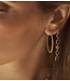 Anna+Nina Oorbellen solstice big hoop earrings brass goldplated essential
