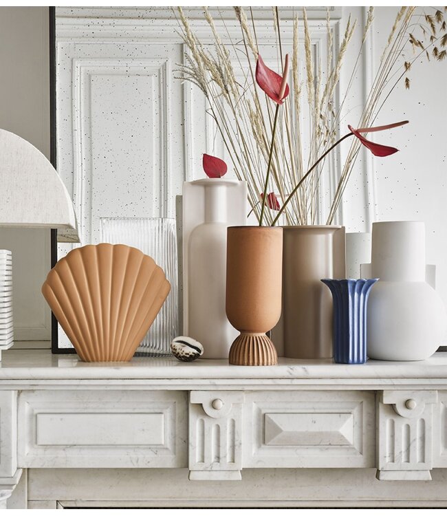 HKLIVING Vaas matt white vase S