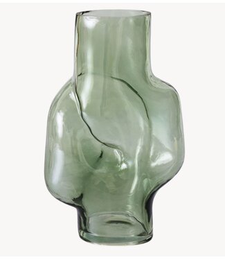 HKLIVING Vaas Gleam glass high vase, olive