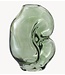 HKLIVING Vaas Gleam glass small vase, olive