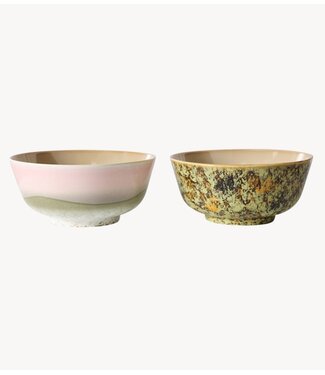 HKLIVING Kom 70s ceramics: ramen bowl, ascend (set of 2)