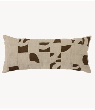 HKLIVING Kussen Natural patched cushion  (70x30cm)