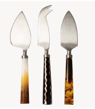 HKLIVING Bestek cheese knives havana (set of 3)
