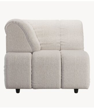 HKLIVING Bank Wave couch: element left high arm, cosy, beige