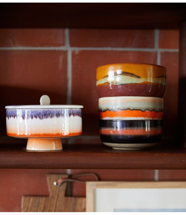 HKLIVING Voorraadpotje 70s ceramics: bonbon bowl, mauve