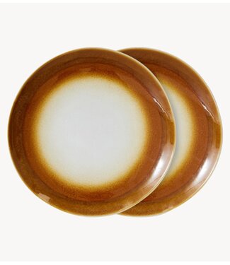HKLIVING Bord 70s ceramics: dinner plates, supernova (set of 2)