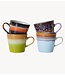 HKLIVING Mok 70s ceramics: cappuccino mugs, solid (set of 4)