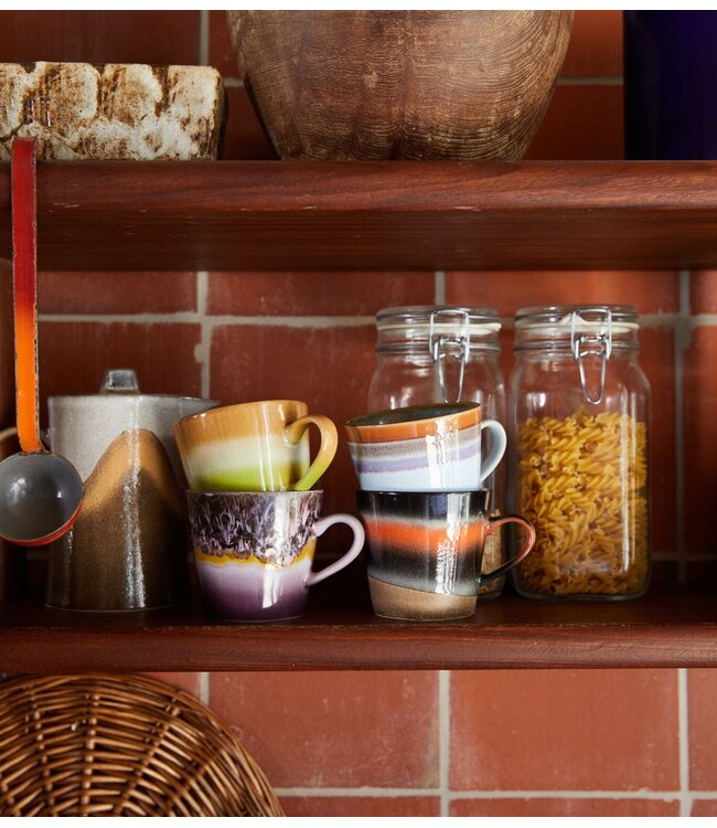 HKLIVING Mok 70s ceramics: cappuccino mugs, solid (set of 4)