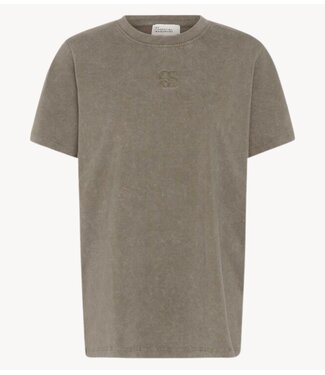 My Essential Wardrobe T-shirt SeattleMW Logo Emb. Tee Major Brown Was