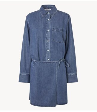 Samsøe Samsøe Jurk SASKY DRESS 15645 MEDIUM DENIM BLUE