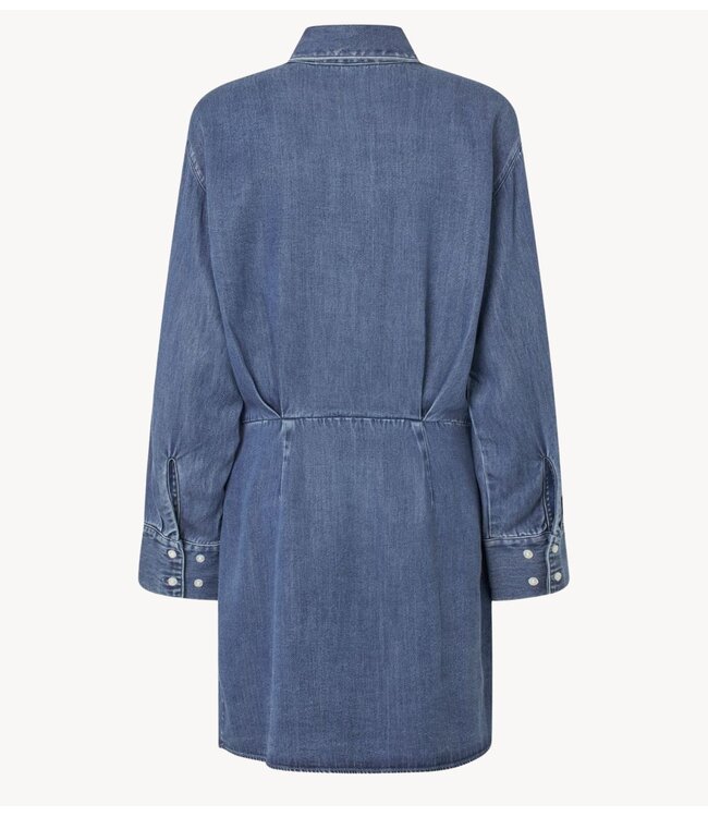 Samsøe Samsøe Jurk SASKY DRESS 15645 MEDIUM DENIM BLUE