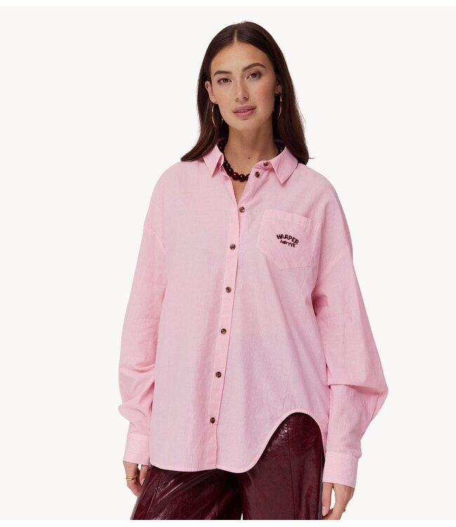 HARPER & YVE Blouse MELINA-LS PINK STRIPE