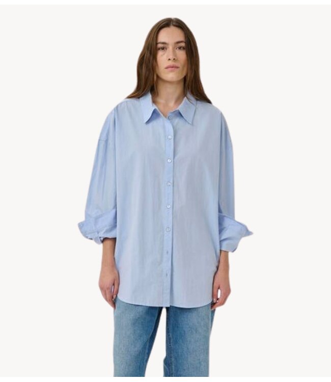 My Essential Wardrobe Blouse MWVilda Sunna Boxy Shirt Cashmere Blue