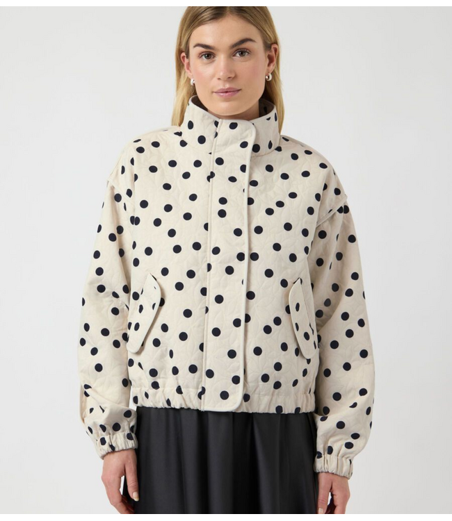 Y.A.S Jack YASFIPA LS QUILTED JACKET black dots