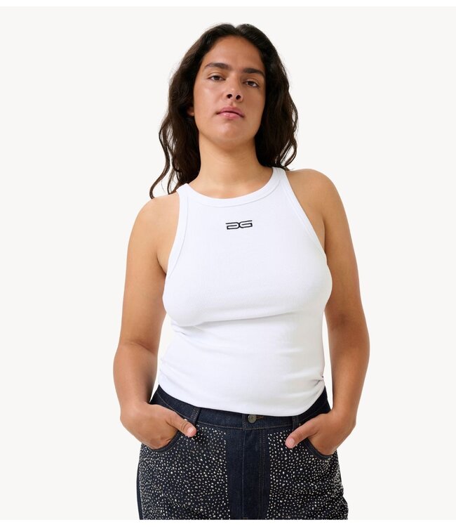 Gestuz Top DrewGZ sl logo tank bright white
