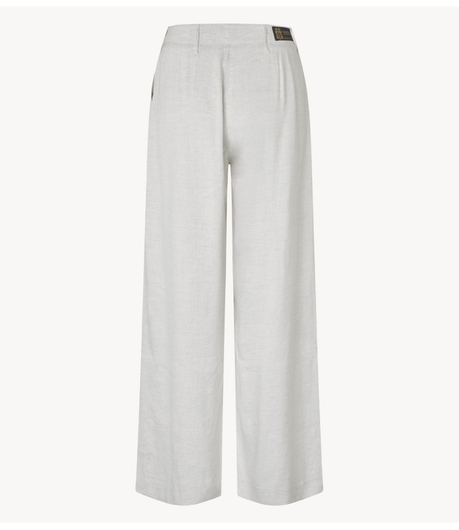 Samsøe Samsøe Broek SAIBEN TROUSERS 15931 LIGHT GREY MEL.